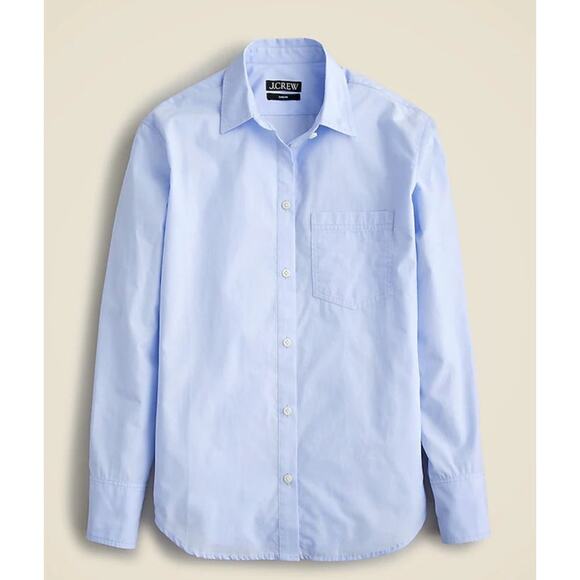 J Crew Garcon Classic Fit Cotton Poplin Button Up Shirt US Women's 20 Plus - Picture 1 of 8
